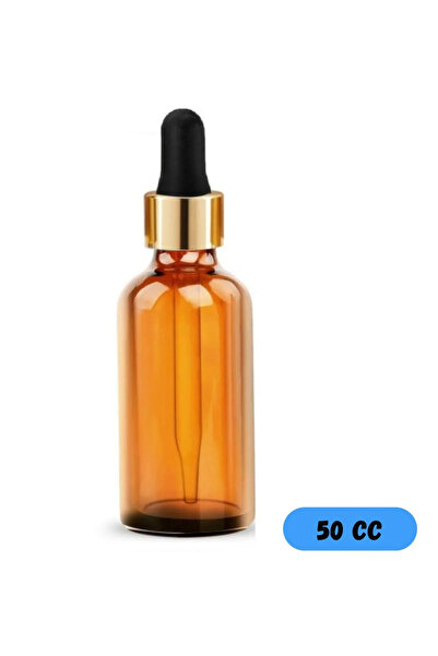 Sampex Amber Cam Şişe 50ml Cam Damlalıklı