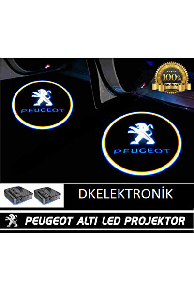 DKELEKTRONİK Peugeot Pilli Yapıştırmalı Kapı Altı Led Hayalet Logo