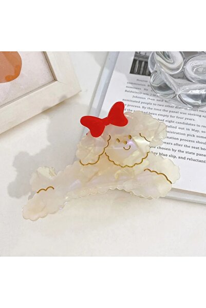 GÜLPEŞE Kadınlar Kızlar İçin Sevimli Asetat Hayvan Figürlü Köpek Saç Tokası S...