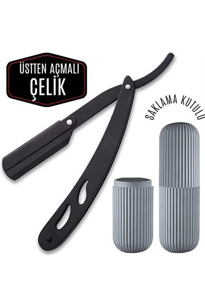 DİMA OFFİCİAL Nano Absolute Black Steel Razor Boxed Set 603