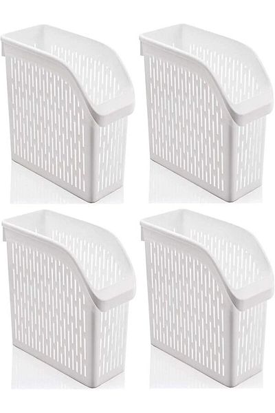 Aydo 4 Pieces XXL White Fridge Organize Shelf Refrigerator Organizer (17X16.5X24Cm)