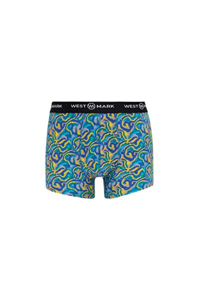 WESTMARK LONDON Σετ 3 ανδρικών μπόξερ με κίτρινο και μπλε σχέδιο OSCAR WMABSTRACT