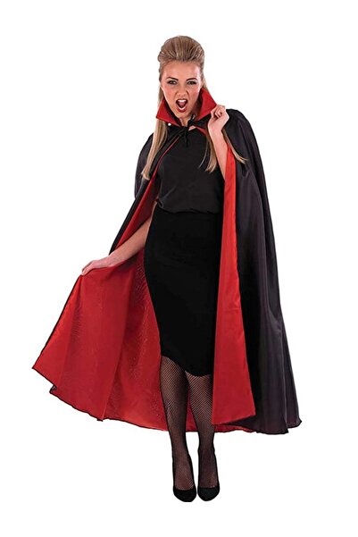 BoncukAVM Halloween Çift Taraflı Cadı pelerini Dracula Pelerini Sihirbaz pelerini