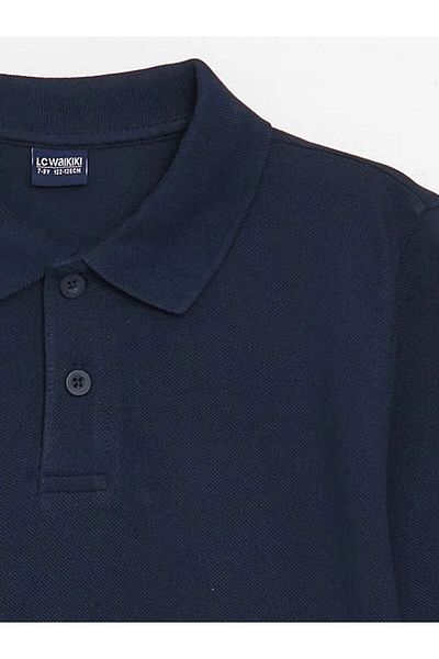LC Waikiki LCW Kids Polo Collar Basic Long Sleeve Boy's T-Shirt