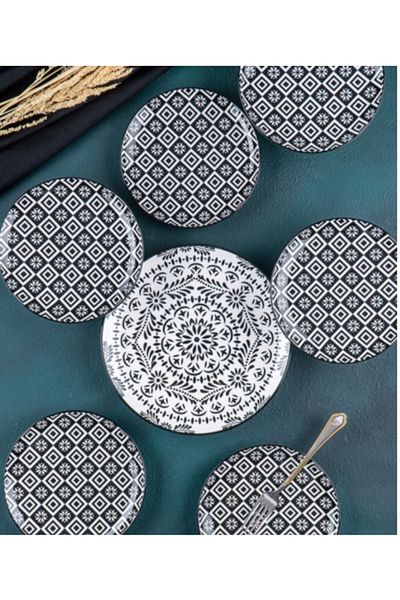 ACAR TIFFANY 7 PIECE PORCELAIN CAKE SET