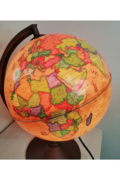 iglodepo Işıklı Yer Küre, Antik Küre, Küre, Dünya Haritası, Harita, Dekor, Masa Lambası, Gece Lambası, Çocuk