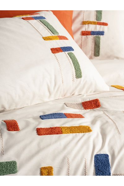 Cotton Box PUFF EMBROIDERED RNF. DUVET COVER SET KATY TARCIN