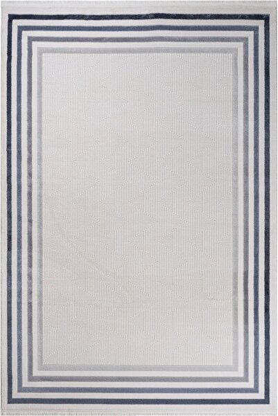 Anatolian Carpet Store SENTO 2335L KREM-LACİVERT AKRİLİK MAKİNE HALISI