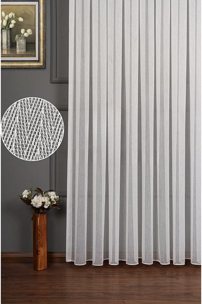 Boutique Curtain Living Room and Living Rooms Curtain Fish Back Tulle Curtain 1/3 Close Pleated