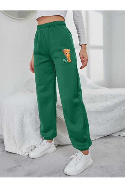 DAXİS Sportwear Company Soft Teddy Bear Printed Unisex Sweatpants Daxis Sportwear Company