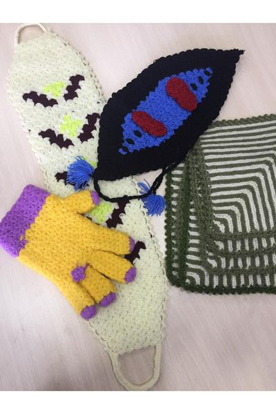 Papatyam 9 Pieces Hand Knitted Dowry Washcloth 9 Pieces/ Handcrafted Bath Washcloth/ 9 Pieces Washcloth Bath/Shower/Dowry