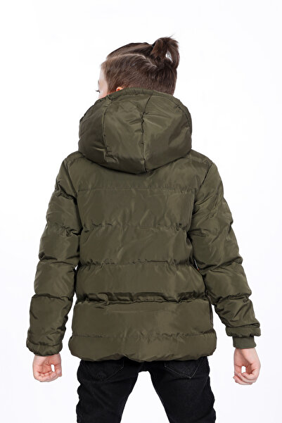 VODENS Erkek Çocuk iç Polarlı Kalın Parçalı Su İtici Haki Mont