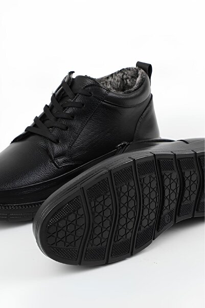 Voyager 224 - 5511 Simao Siyah Hakiki Deri Içi Full Kürklü Erkek Bot