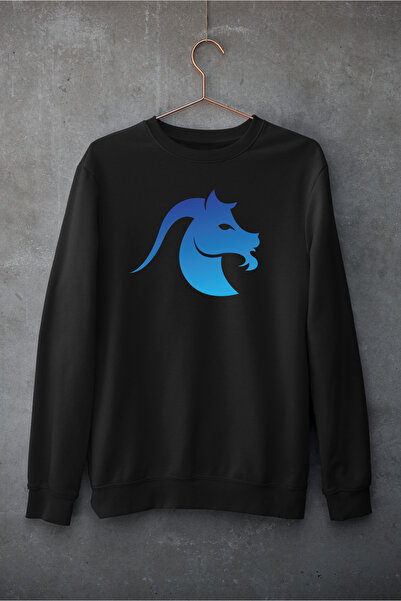 Raf Coll Oversize kroj Unisex dukserica - okrugla kragna , dizajn Capricorn, ...