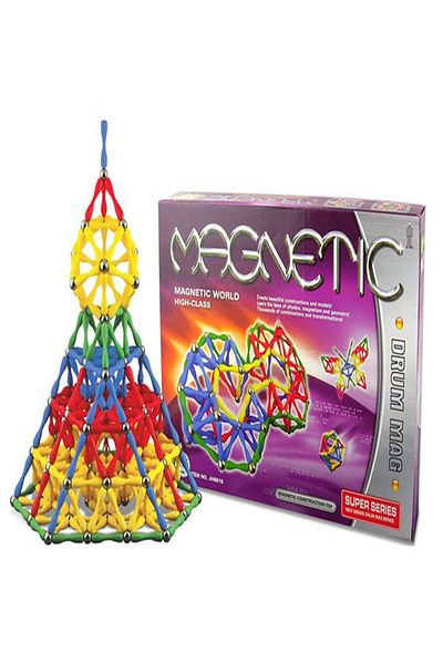 BabyLondy 130 Piece Magnetic Stick and Ball Play Set