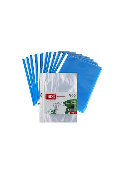 Noki Blue Cassa Ring Binder - 50 Pack, Clear Cassa Bag Binder - 100 Pack