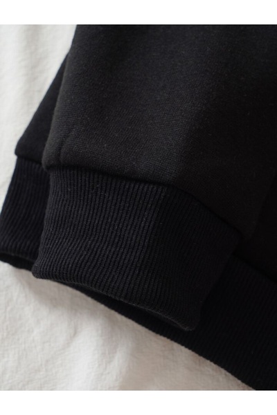 Serays moda NY-NewYork Baskılı Kapşonlu kız/erkek çocuk kışlık kalın sweatshirt