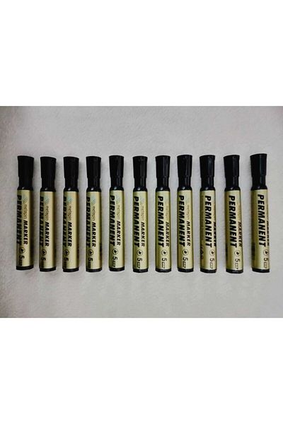 TARDU İTHALAT Metapin 5 mm Permanent Parcel Pen Black 12 Liters