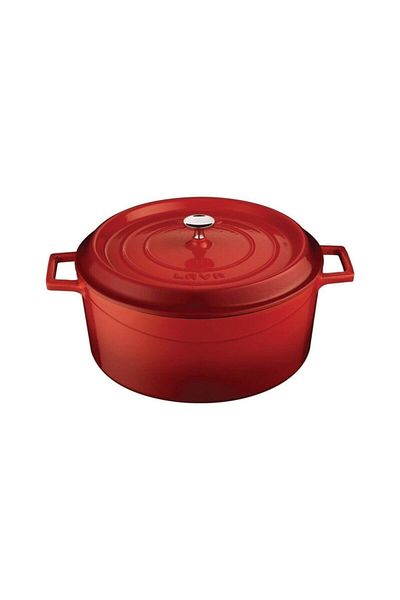 Lava Cast Iron Pot Red Round Ç28 Cm Lvytc28k2
