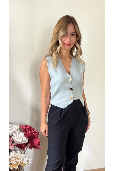 Cardella Дизайнерський трикотажний жилет з ґудзиками