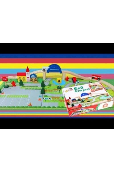 Wooden Toys Education World Mubishop Wooden Driveway Set (40 Pieces)