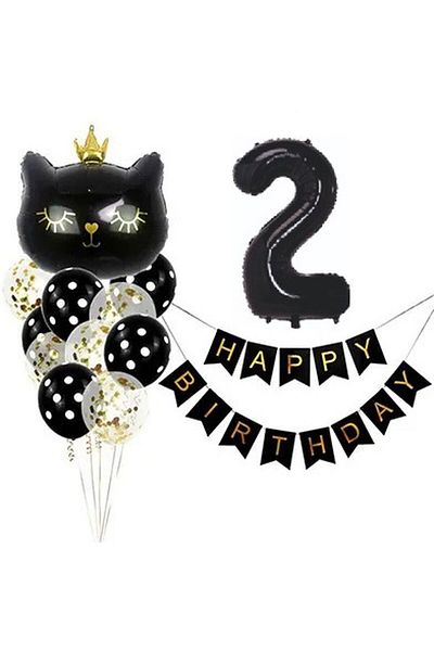 DÜVENCİ TİCARET BLACK CAT BALLOON SET