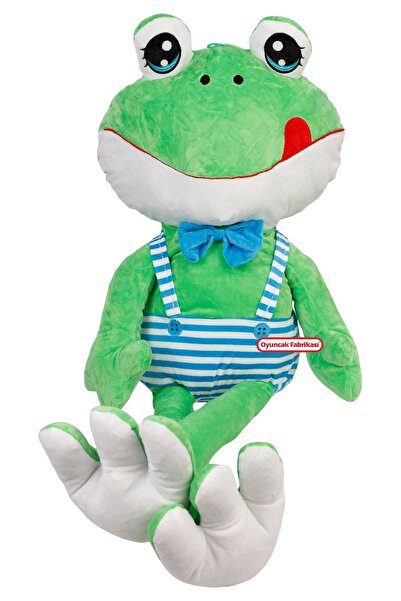 Oyuncak Fabrikası Elbiseli Papyonlu Şirin Peluş Kurbağa 100 Cm Dev Boy 1 Metre