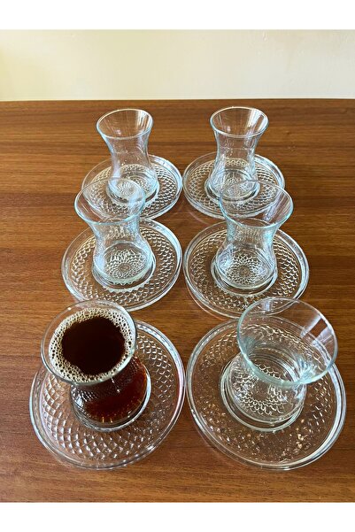 DİBA AVM Tea Cup bunch Tea Coaster noble Teaware Set 12 Pieces for 6 people