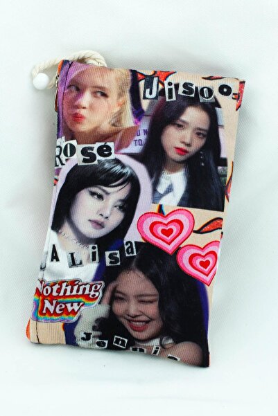 Anime Marketi حامل قلم أو حقيبة مكياج مدرسية بتصميم وردي أسود