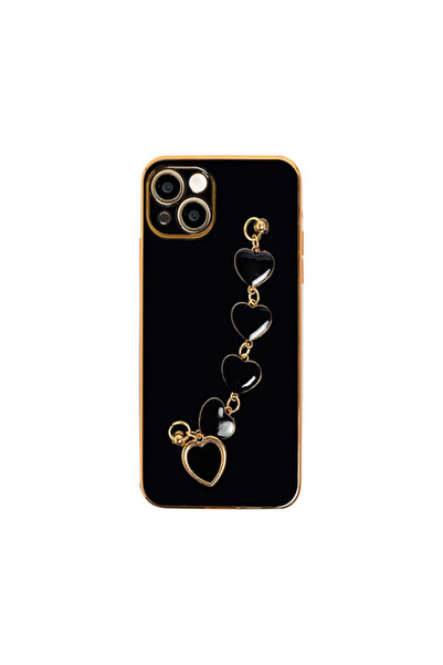 Ally Iphone 13 Mini 5.4inç Kılıf Kalp Bileklik Tutuculu Lüx Silikon Askılı Kı...