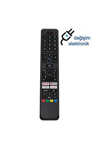 tteknolojik Vestel 65UA9631 Uyumlu Smart Android Tv Kumandası