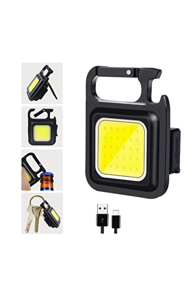 Genel Markalar Mini Anahtarlık Fener 800 Lümen Şarjlı Kamp Balıkçı Tamirci Ça...