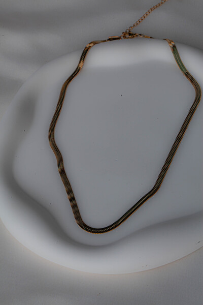 Inure Jewelry Crushing Gold Steel Necklace - Ideal for a Gift