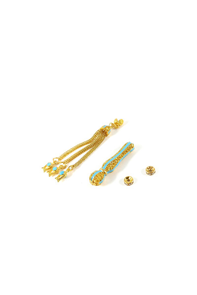 Selderesi SARI Kaplama Özel Tasarım İmame - Püskül - Kapama - Durak Tesbih Ya...