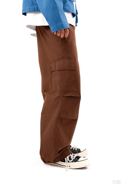 Gofeel Harajuku Street Cargo Anthracite Extra Baggy Tech Jean με πώμα τσέπης