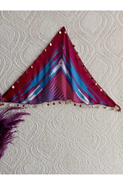 LABELLA COLLECTİON ΜΠΟΡΔΟ-ΜΠΛΕ ΤΡΙΓΩΝΟ ΜΠΑΝΤΑΝΑ ΛΙΡΑ