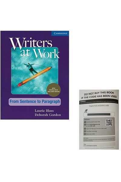 Cambridge University Press Writers at Work From Sentence to Paragraph, Student's Book with Digital Pack