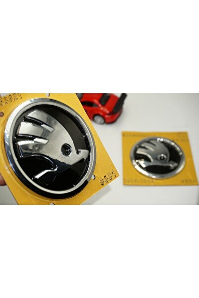 EDEXPORT Skoda Ön Kaput Bagaj 9cm 8cm Yeni Nesil Orjinal Logo Amblem Seti