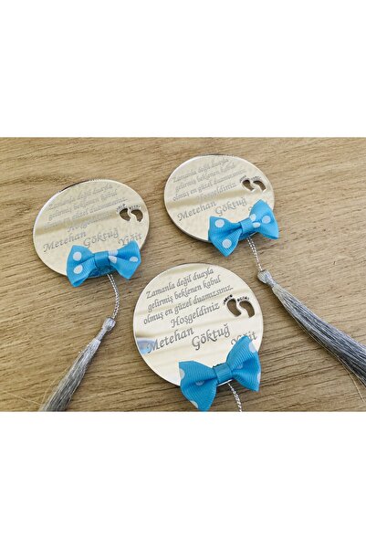 guluslazerkesim 25 ADET BEBEK AYAK İZİ DESENLİ DUALI PLEKSİ MAGNET