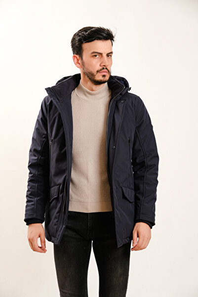 Witwork Erkek Lacivert Su Geçirmez Parka