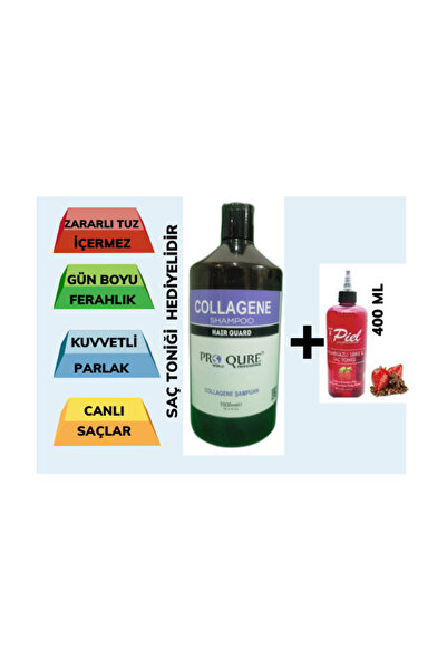 PROQURE KOLAJEN ŞAMPUAN 1000 ML PROQURE< PİEL SAÇ TONİĞİ HEDYELİ