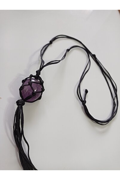 PİRAMİGO Ametist Doğal Taş Kolye Kristal Meditasyon
