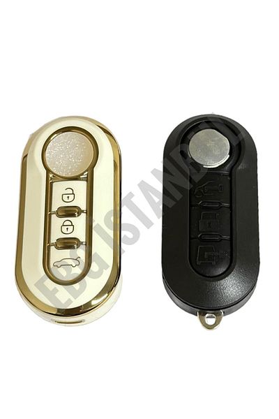 EBG İSTANBUL Fiat Doblo 2010 Switchblade White Car Key Remote Control Case NANO CASE.