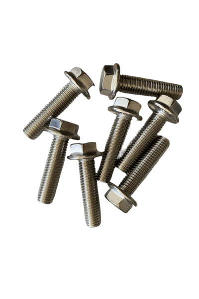 KEI Tarım Makinaları AltıKöşe Başlı Tırtıllı Flanşlı Paslanmaz M10x40 Civata