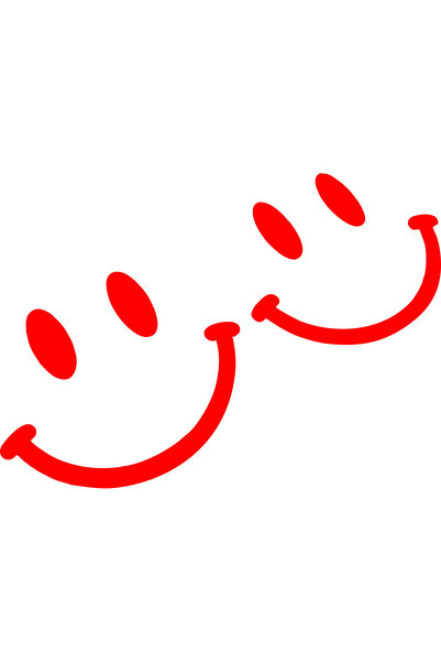 Birim Matbaa ملصق ابتسامة مقاس 14 × 10 سم