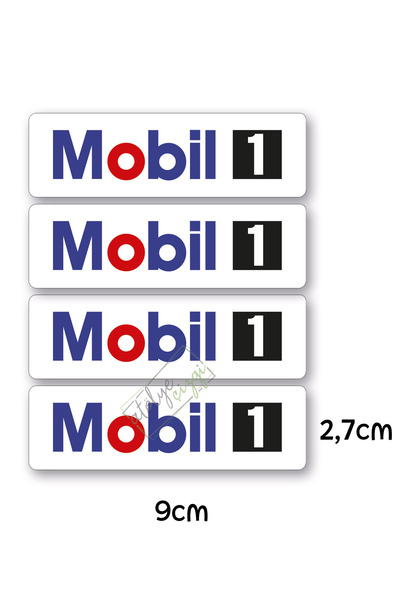Atölye Çizgi ملصق زيت موبيل-1 4 قطع، ملصق دراجة نارية، ملصق سيارة، ملصق حروف موبيل-1 متوافق