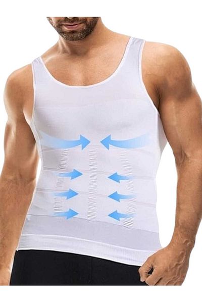 Tezzgelsin Men's Body Shaper Chest and Belly Shaper Firming Breathable Athlete Corset