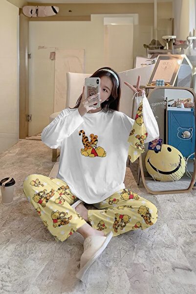 PEMBİŞ HOMEWEAR Albedo Bahd Trend Sweatshirt Pantolon Winnie The Pooh Baskılı...
