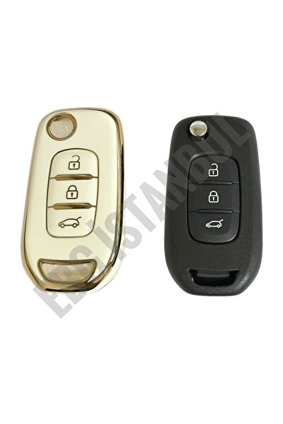 EBG İSTANBUL رينو كليو 5 سويتشبليد 3 زر أبيض مفتاح السيارة غطاء حافظة التحكم ...