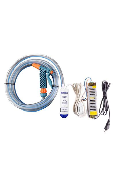 Midapo Midapo Mini Submersible Pump Set with 12-220V Adapter and Hose and Gun